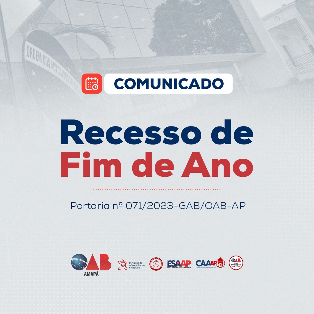 RECESSO DE FIM DE ANO